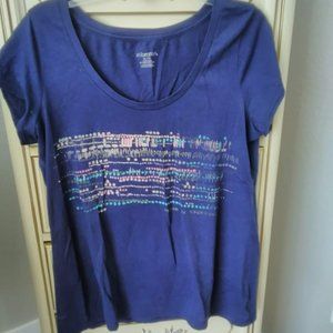 Xhilaration Short Sleeve Tee-Navy